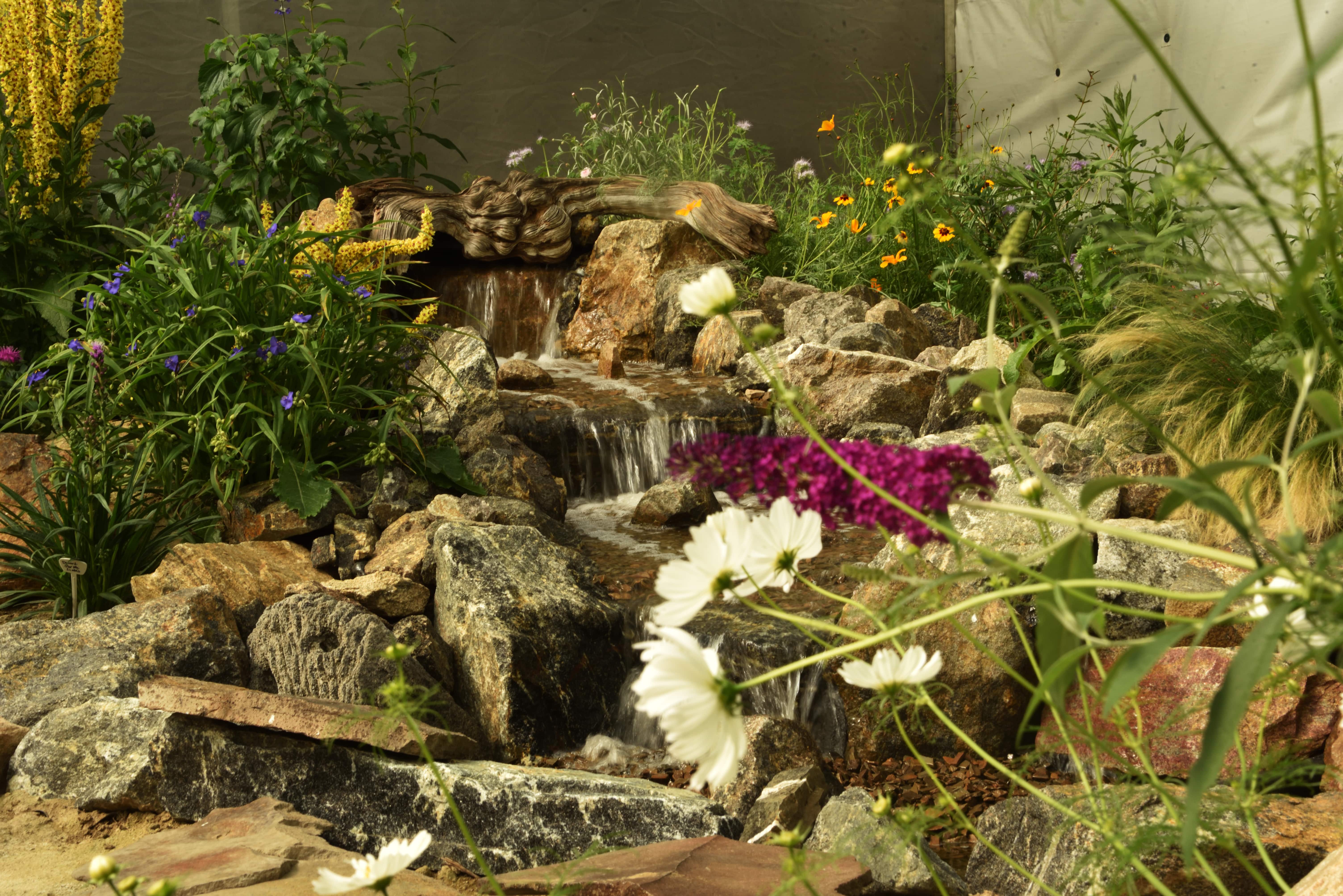 Small waterfall water feature